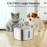 Nexunor Smart Cat Water Fountain — 2.2L Stainless Steel with Auto Sensor & Filter